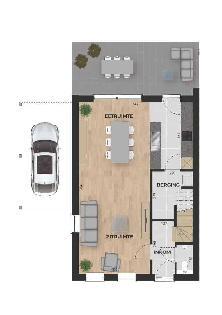 Halfvrijstaande woning in landelijke stijl op 3 a 70 ca (lot 6) (IN OPTIE).