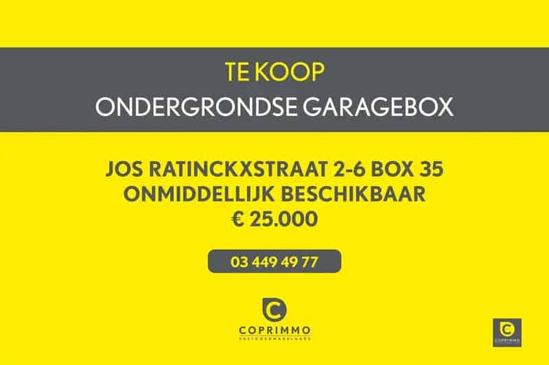 Ruime ondergrondse garagebox nabij Fruithoflaan!