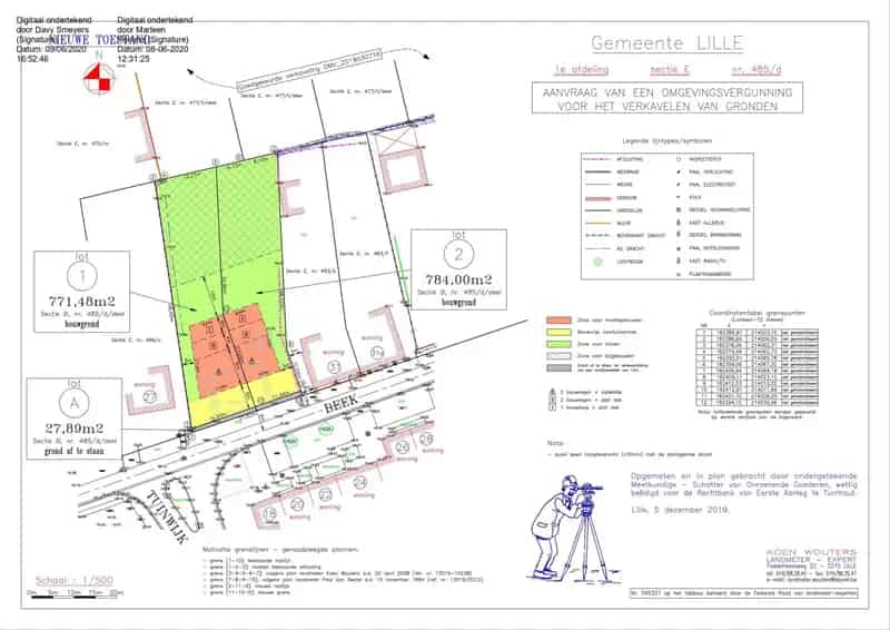 Rustig gelegen bouwgrond van 784m² voor HOB.