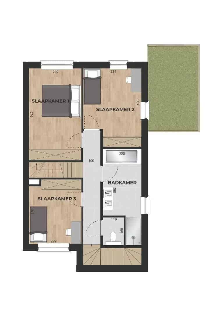 Halfvrijstaande woning in landelijke stijl op 3 a 69 ca (LOT 3).
