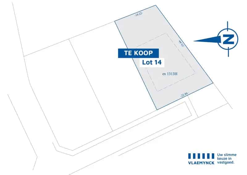 Bouwgrond te Meulebeke 689m² Open Bebouwing