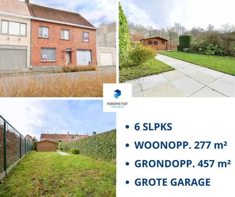 | IN OPTIE - COMPROMIS IN OPMAAK | GROTE WONING met TUIN - 6 SLPK & GROTE GARAGE