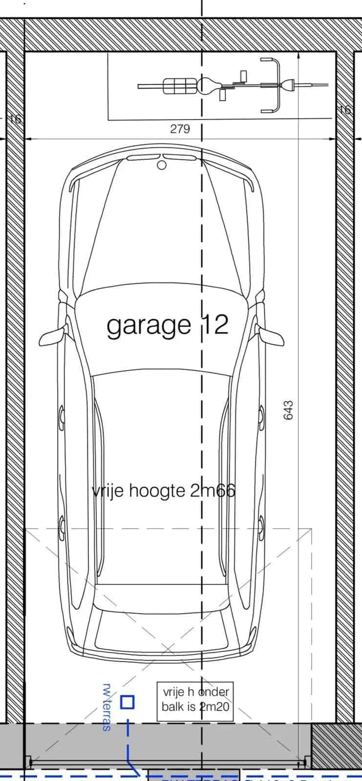 Ruime garagebox te koop in recent gebouw, in hartje centrum