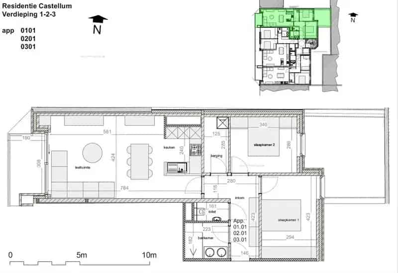 Nieuwbouw appartement te koop in Castellum 0201 De Panne