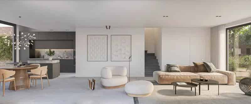 Woonerf met 12 doorzonwoningen en een centrale binnentuin