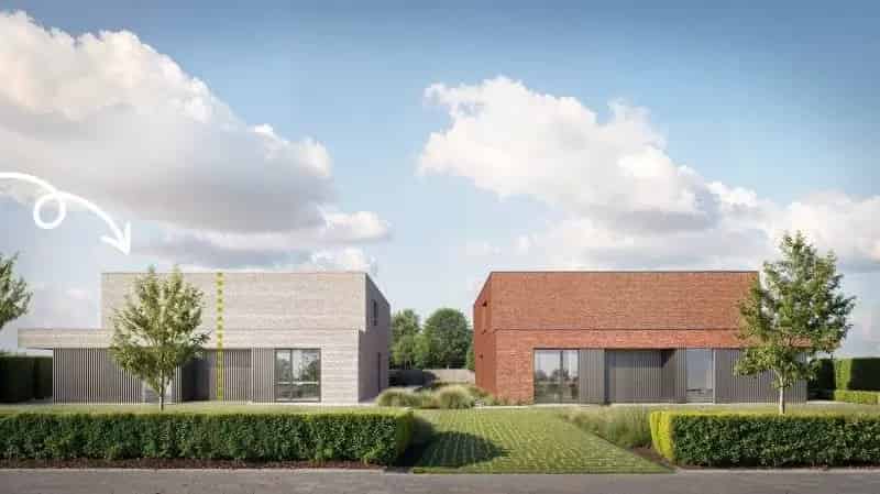 Tijdloze halfopen nieuwbouwwoning met 3 slaapkamers + gelijkvloerse slaapkamer op 461 m2
