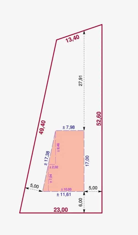 Rustig gelegen perceel bouwgrond van 8a 65ca, geschikt voor open bebouwing.