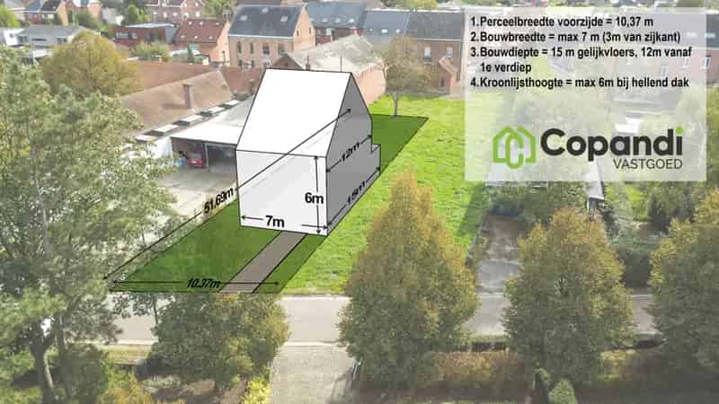 Bouwgrond voor HOB van 5a03ca in het centrum van Werchter