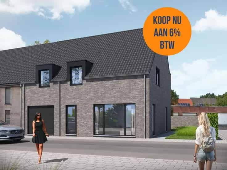 Nieuwbouw Halfopen Woning Lichtervelde Centrum 4 slaapkamers Garage