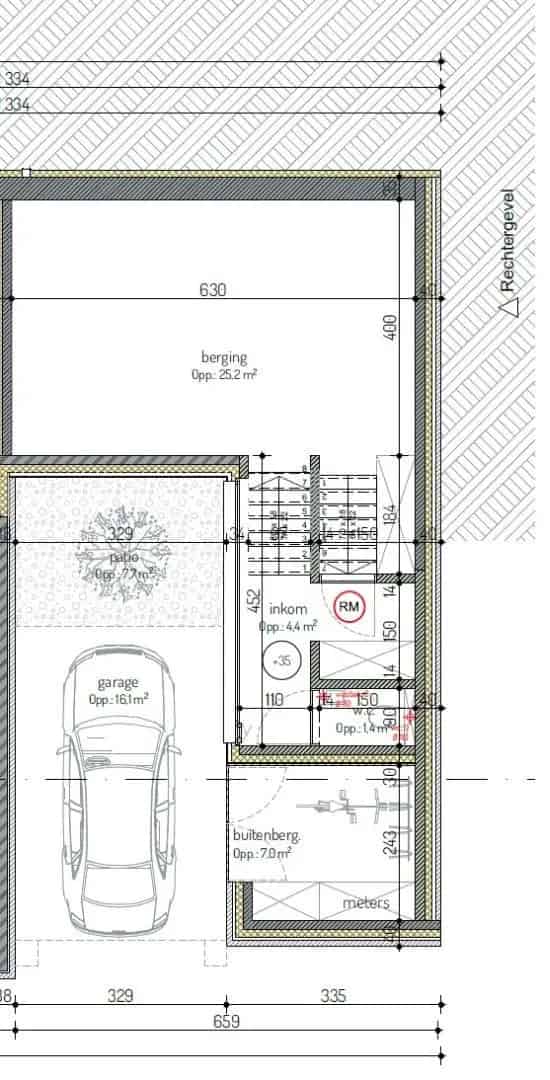 Sleutel-op-deur afgewerkt nieuwbouw stadwoning met 3 slaapkamers, tuin en parking te centrum
