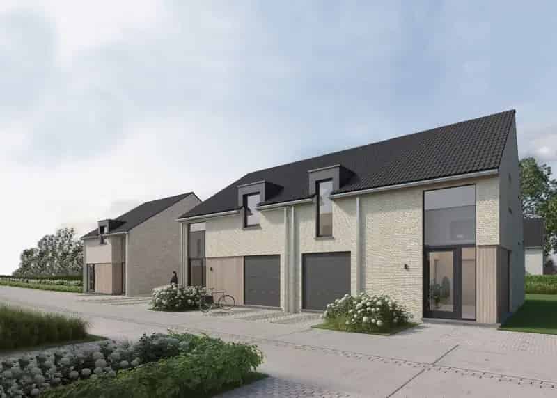 Moderne halfopen bebouwing (Lot 5) in RivaHof te Dentergem.