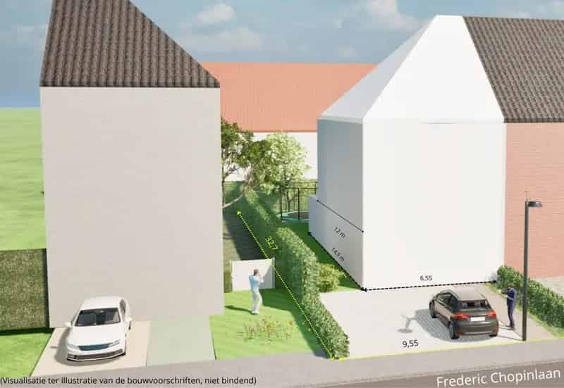 Bouwgrond HOB 3a 38ca nabij centrum Halle
