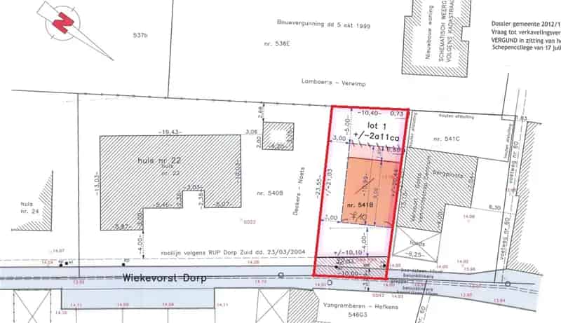 Bouwgrond voor halfopen bebouwing op 211m²