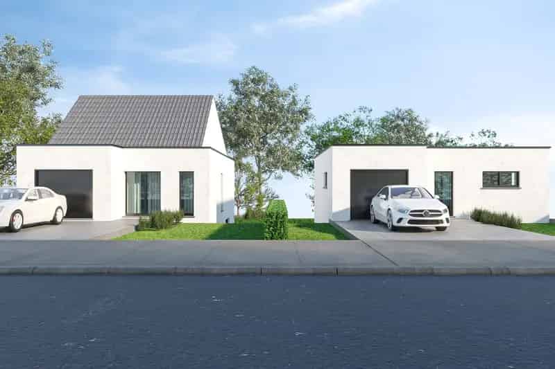 Kleinschalige verkaveling van 2 open woningen