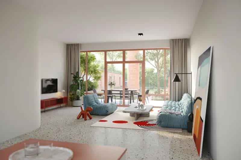 VERLAAGDE BTW-REGEL VAN 6% TEM. JUNI - Parkwoning met privatieve tuin in een reconversieproject van een voormalige textielfabriek met aangename terrassen en gemeenschappelijke tuin.