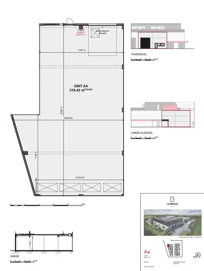 Nieuwbouw KMO-unit in 'La Brique'