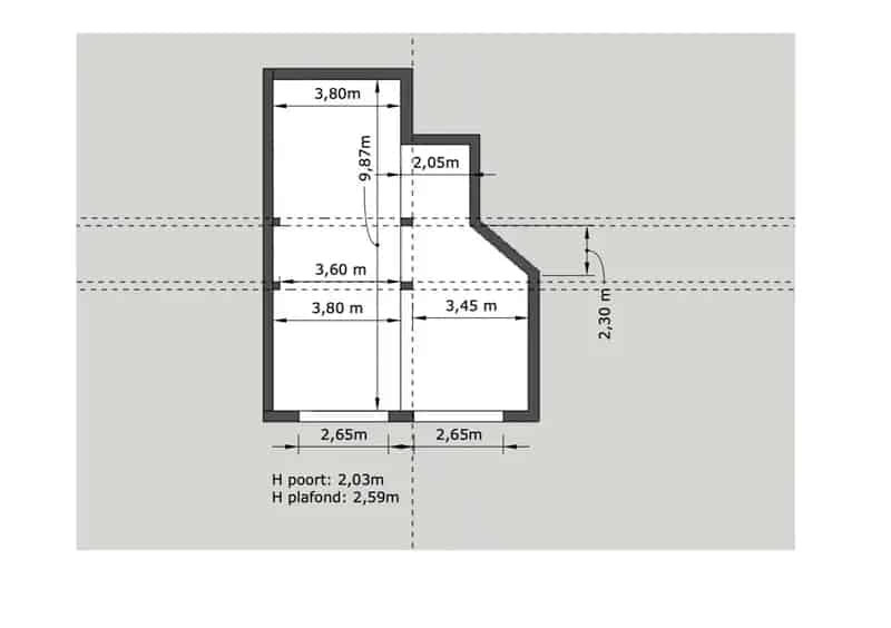 Dubbele inpandige garage in centrum Mechelen