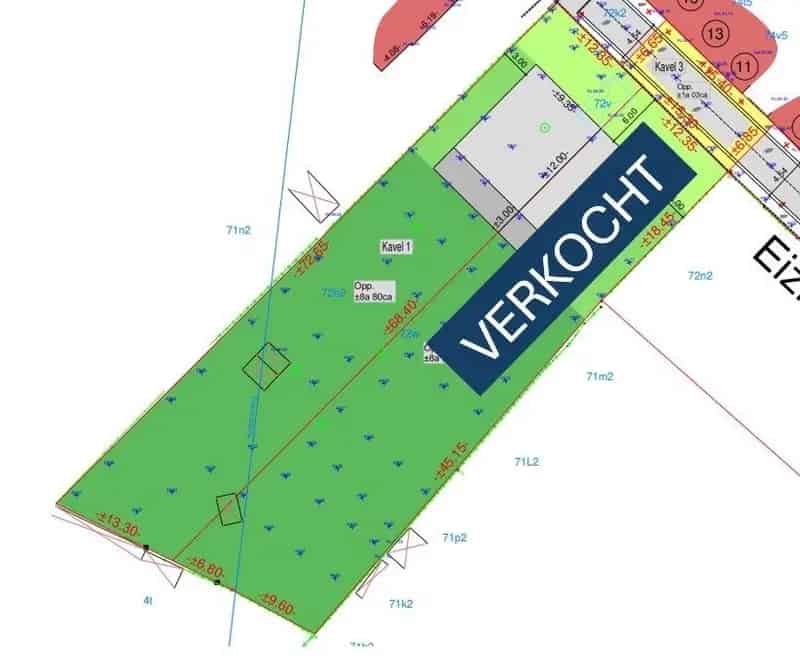 ZUIDgerichte bouwgrond voor 3-gevel villa van 8a80ca!