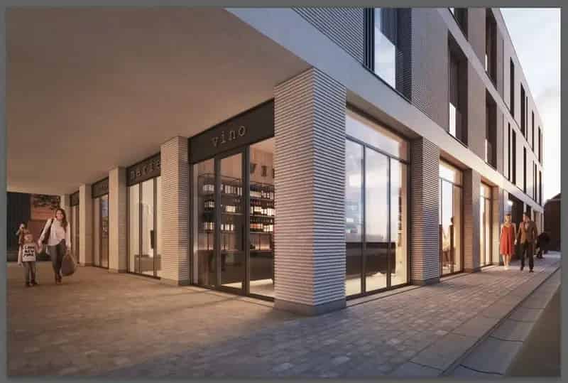Casco handelsruimtes in exclusief nieuwbouwproject in de dorpskern van Haacht