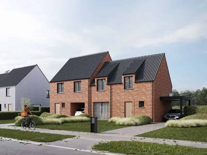 Ruime, energiezuinige halfopen nieuwbouwwoning te Eernegem.