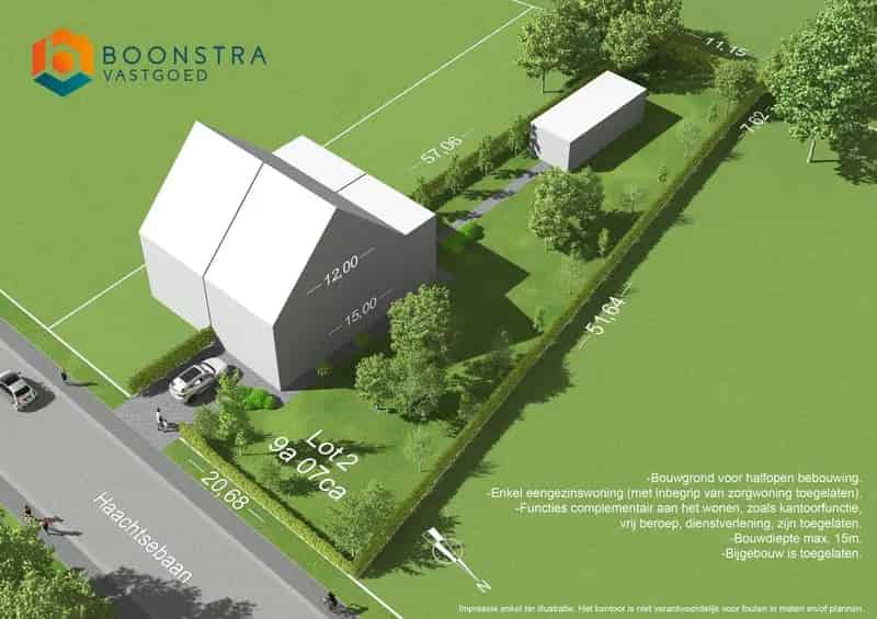 Bouwgrond van 907 m² voor halfopen bebouwing te Putte