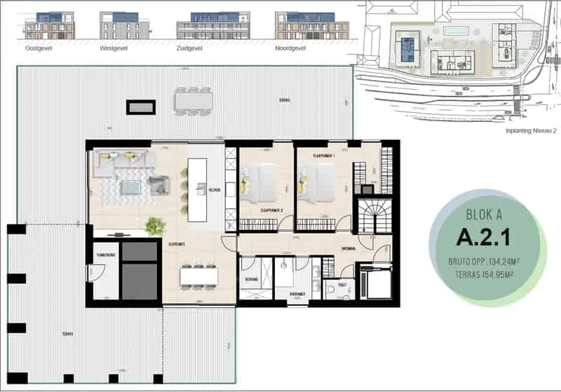 Penthouse te huur in Dilsen-Stokkem – Groep N