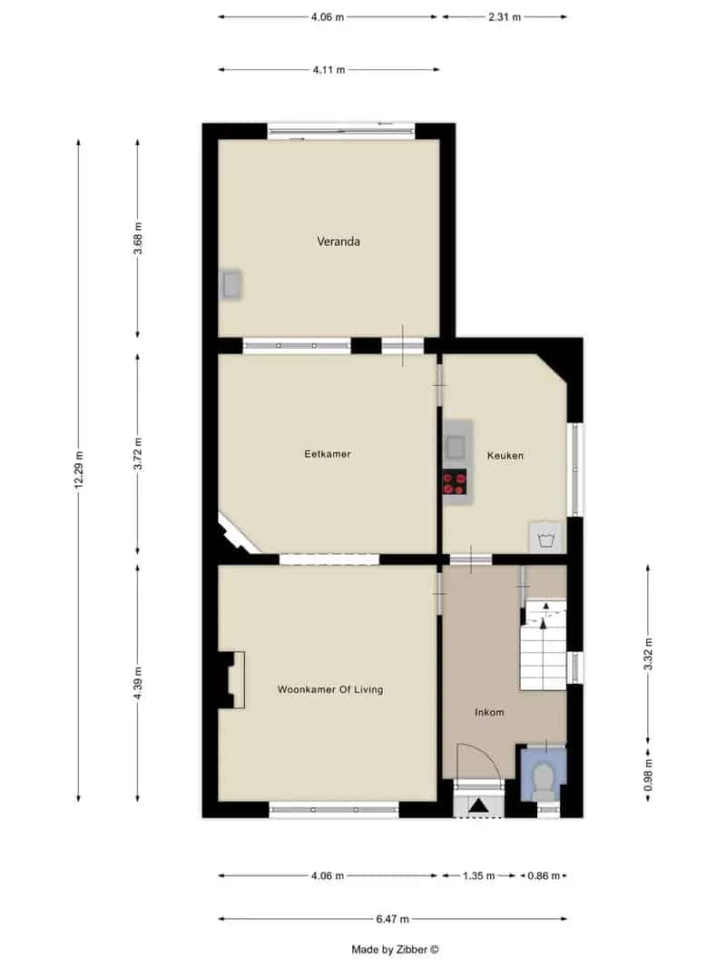 Woning met 3 à 4 slpks, tuin en garage te Buizingen