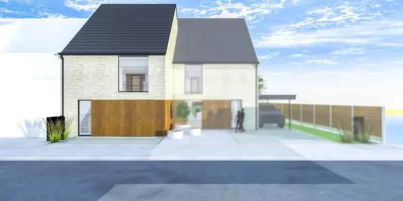 Stijlvolle, halfopen, nieuwbouwwoning op rustige ligging