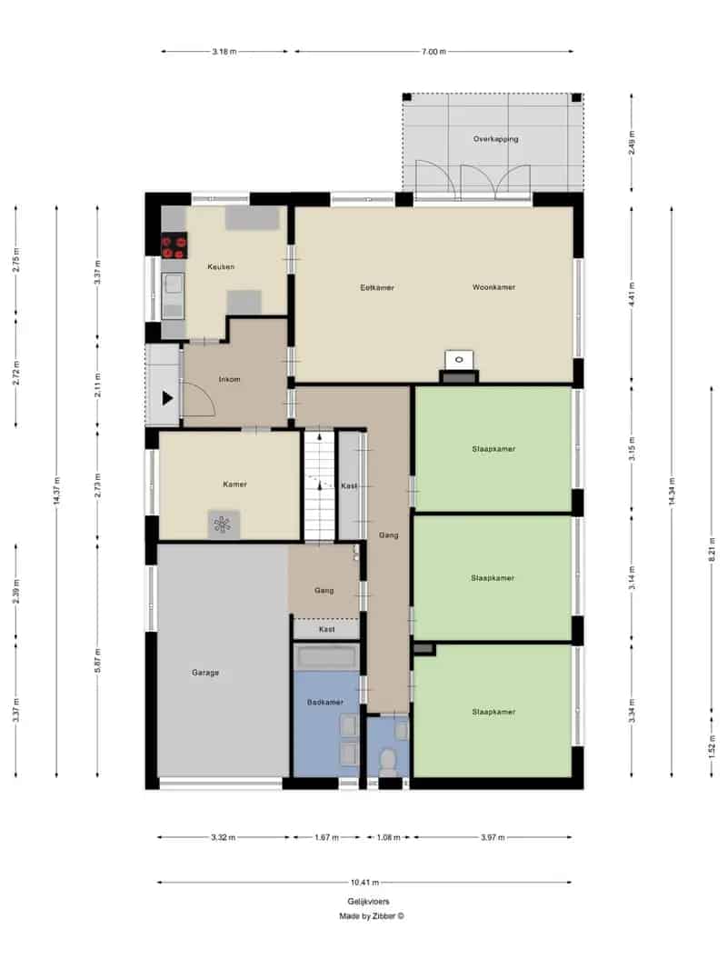 Bungalow met 4 ruime slaapkamers en mooie tuin