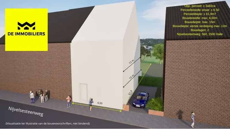 Bouwgrond (3a 89ca) voor gesloten bebouwing