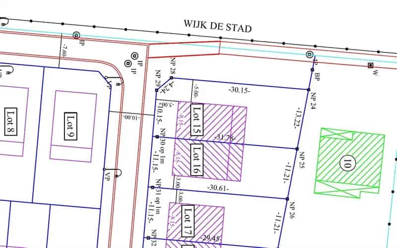 Bouwgrond voor halfopen bebouwing op 4a22