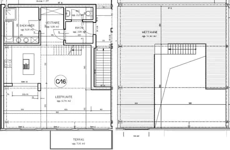 Appartement te Koop Wetteren 124m2 Terras Mezzanine