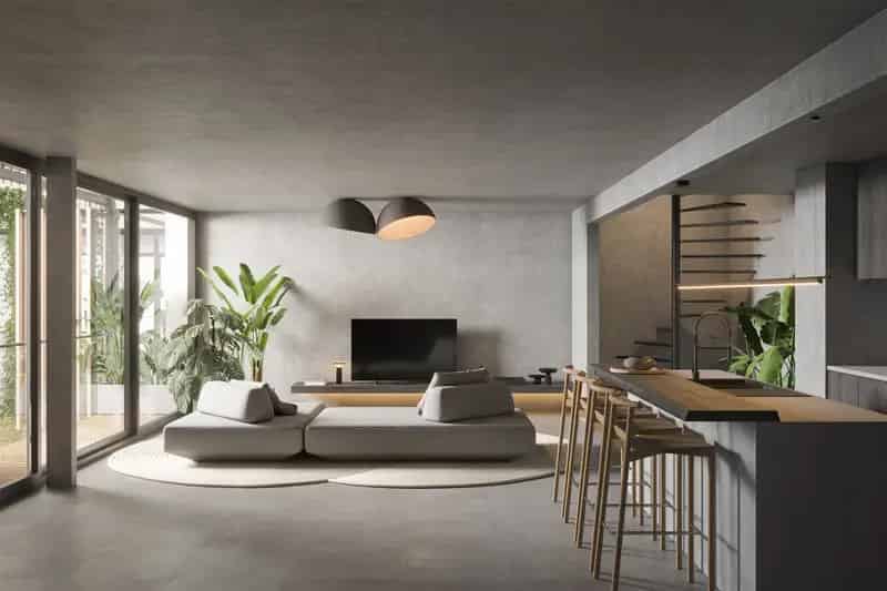 Prachtig nieuw atelierhuis met terrassen