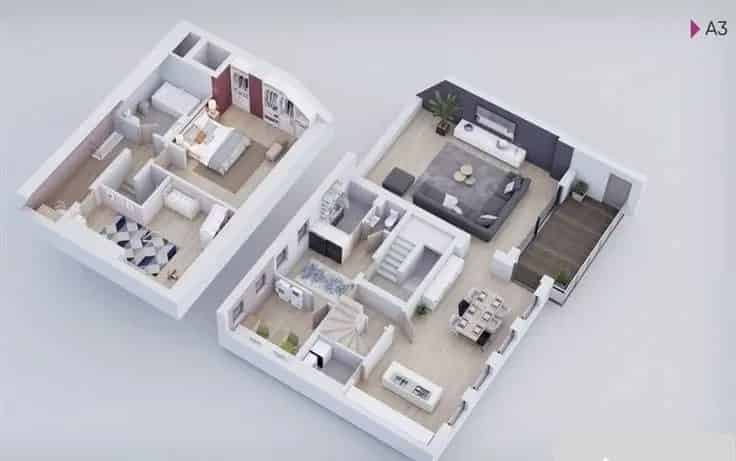 Appartement Te Koop Moni-Saint-Guibert 166m2 3 slaapkamers Duplex