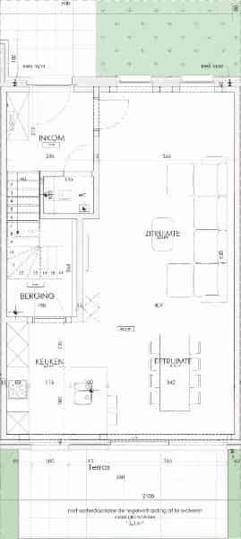 Hooglede: gesloten nieuwbouwwoning met 3 slaapkamers, zuid-gerichte tuin, carport en berging op een perceel van 169 m², centrale ligging