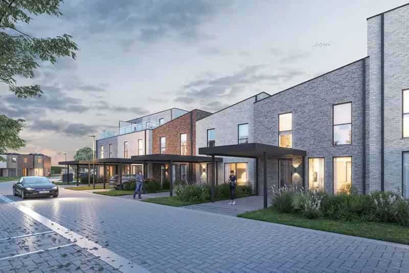 Woning met 3 slaapkamers en tuin met bijgebouw en carport