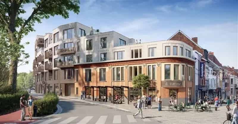 NOA'H - Moduleerbare ruimtes aan bushalte zijn gelegen in het centrum van Halle op een zichtlocatie, langs het vernieuwde Elisabethpark