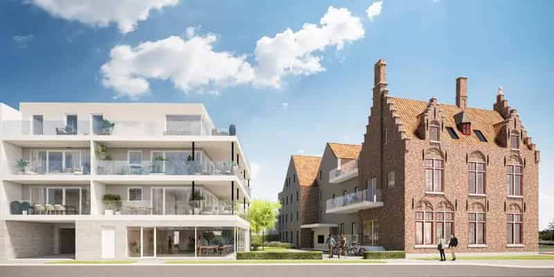 Hectaar realiseert Residentie De Gendarmerie: een modern nieuwbouwproject in combinatie met een klasse volle renovatie op de hoek van de Sint-Pieterskaai met de Vaartstraat te Brugge.