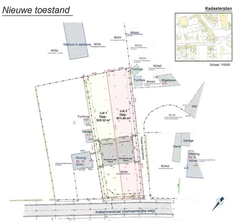 Bouwgrond voor halfopen bebouwing (lot 1) - 935m²