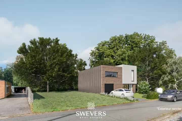 Zalige en zonovergoten bouwgrond van 7a 22ca voor HOB in bosrijke omgeving Leopoldsburg