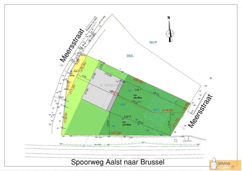 TERNAT: Bouwgrond voor halfopen bebouwing van 7a 92ca