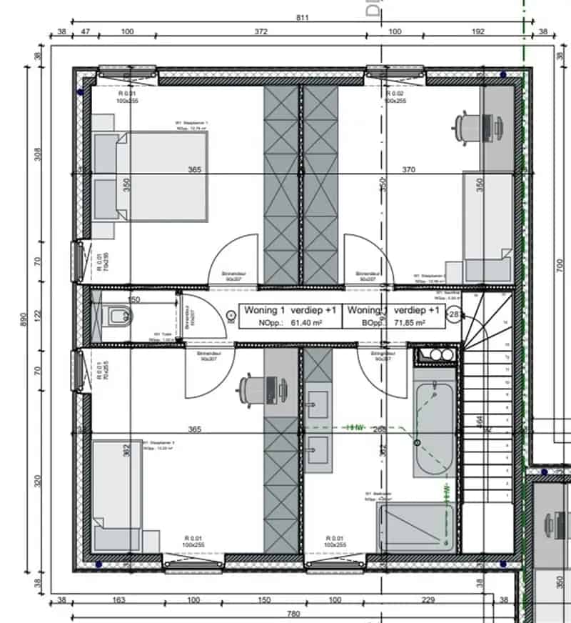 Halfopen nieuwbouwwoning met 3 slaapkamers en mooie tuin.
