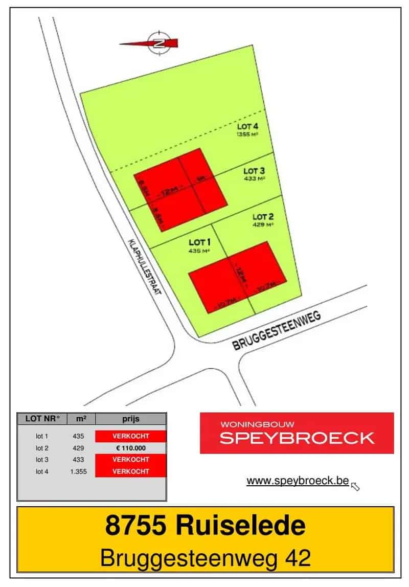 TE KOOP in  Ruiselede in de Bruggesteenweg, 42 (Lot 2)