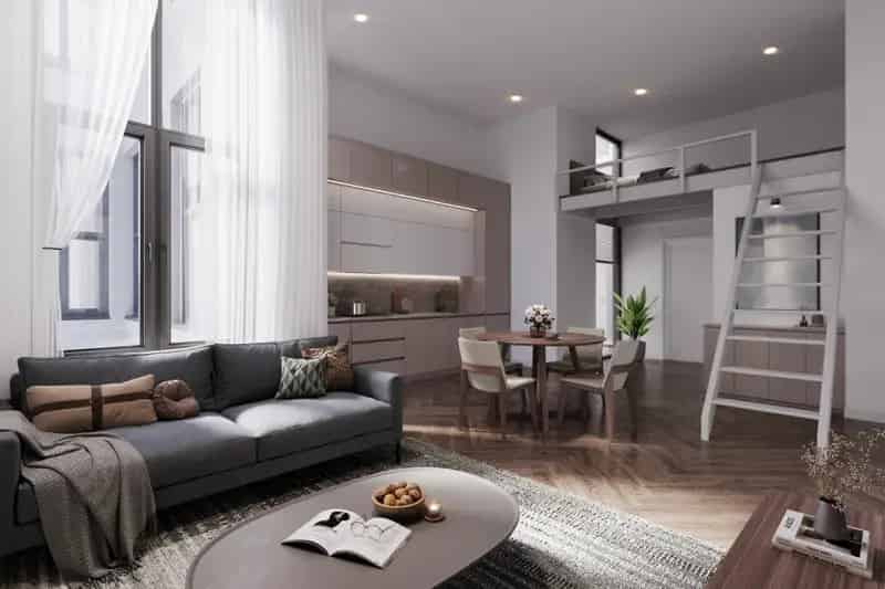 STUDIO van ca. 52 m² op de bovenste verdieping met een prachtig TERRAS van ca. 35m²