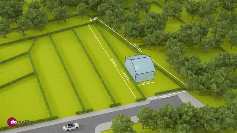 Bouwgrond voor een halfopen bebouwing op 5 are in een rustige verkaveling