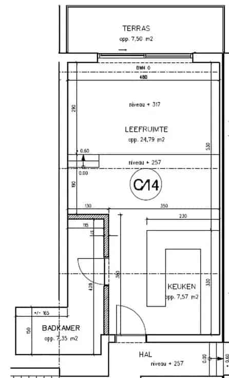 Appartement Te Koop Wetteren Studio Scheldezicht Terras