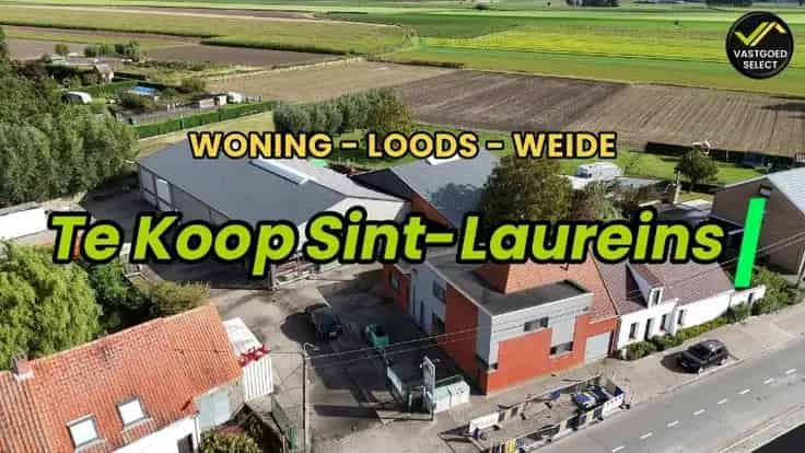 Ruime woning met loods en weide te Sint Laureins