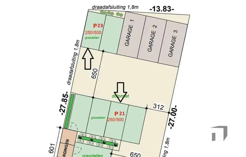 Afgesloten autostaanplaats centrum Tessenderlo