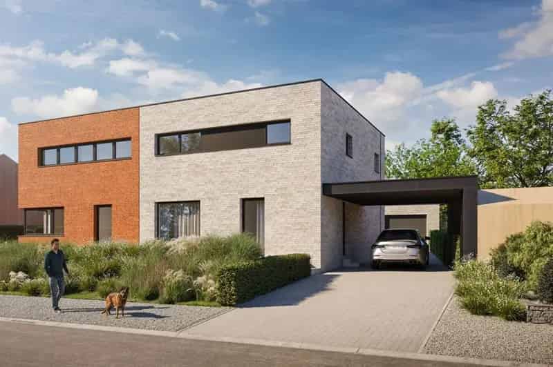 Moderne, half-vrijstaande nieuwbouwwoning, casco afgewerkt