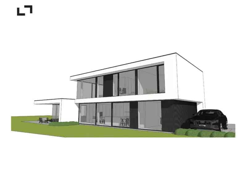 Uniek gelegen bouwgrond van 3381 m2 met wellness chalet en vijver te Wetteren